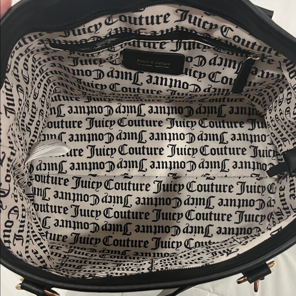 Juicy Couture Black and White Tote with Matching Wallet - Picture 2 of 3